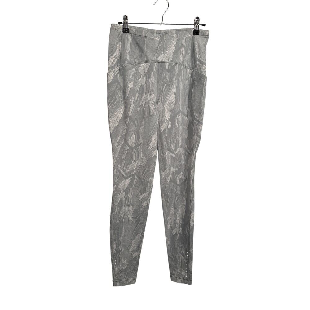 Lululemon Tights Womens 8 Silver Blue Swift Speed High-Rise 28" Chevron Jacquard